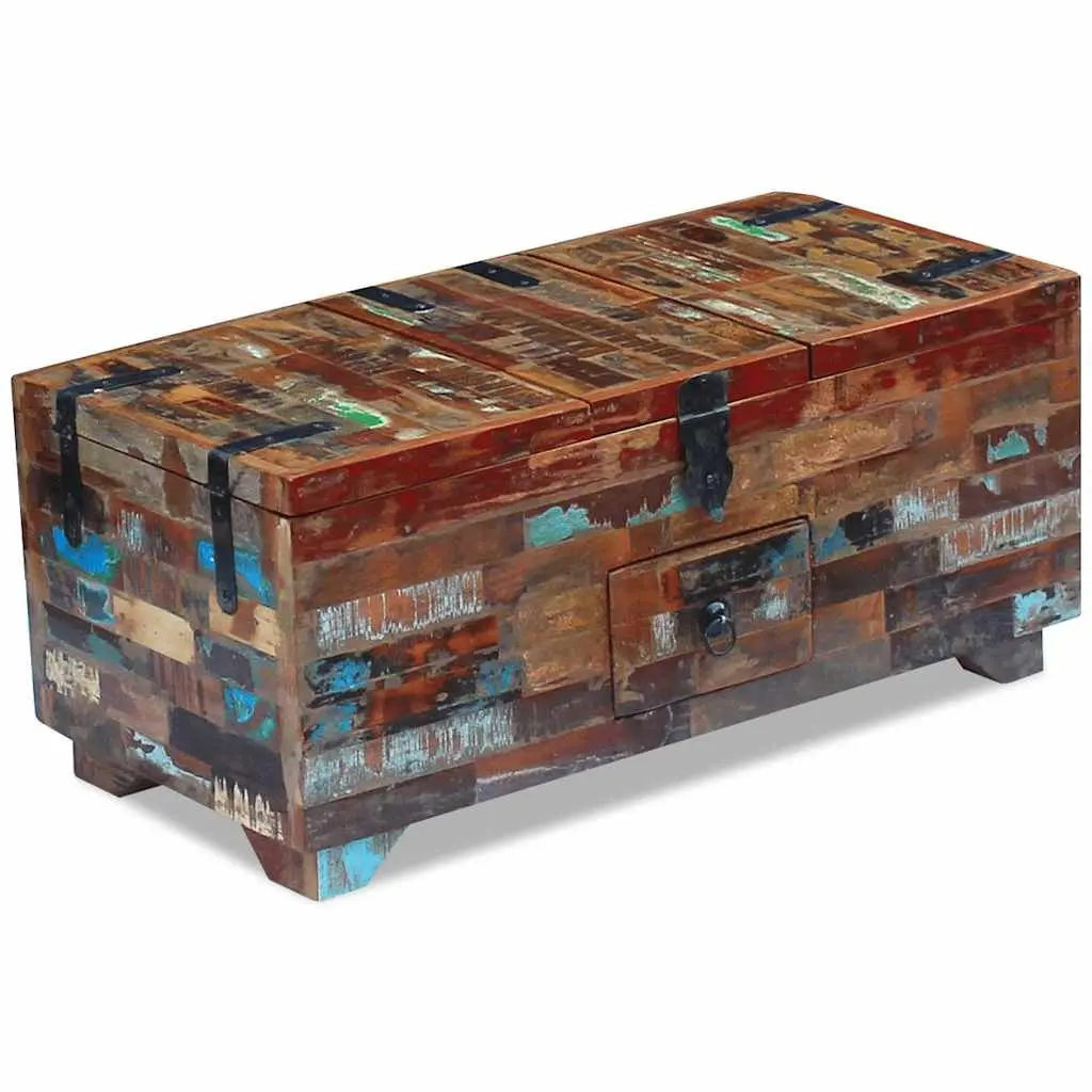 Coffee Table Chest Box with Storage in Brown