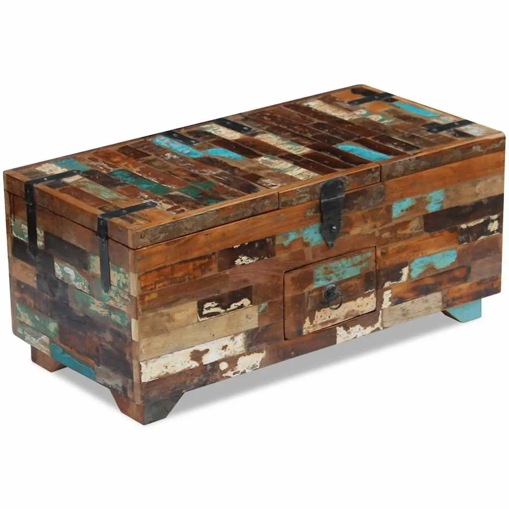 Coffee Table Chest Box with Storage in Brown