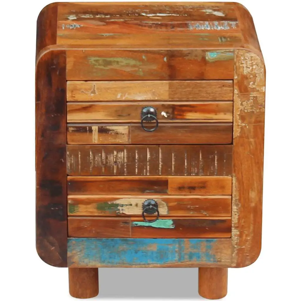 Bedside Table Reclaimed Wood 43x33x51 cm Brown
