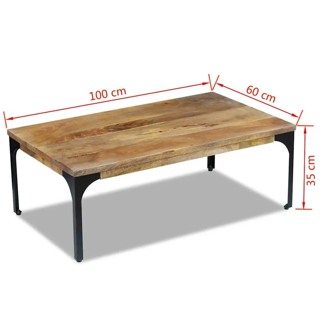 Brown Wooden Coffee Table 100x60x35 cm