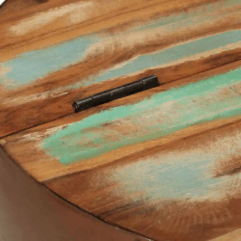 Two Piece Coffee Table Set Reclaimed Wood Bowl Shaped Multicolour