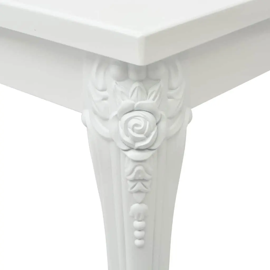 High Gloss White Dining Table 80x80x76 cm