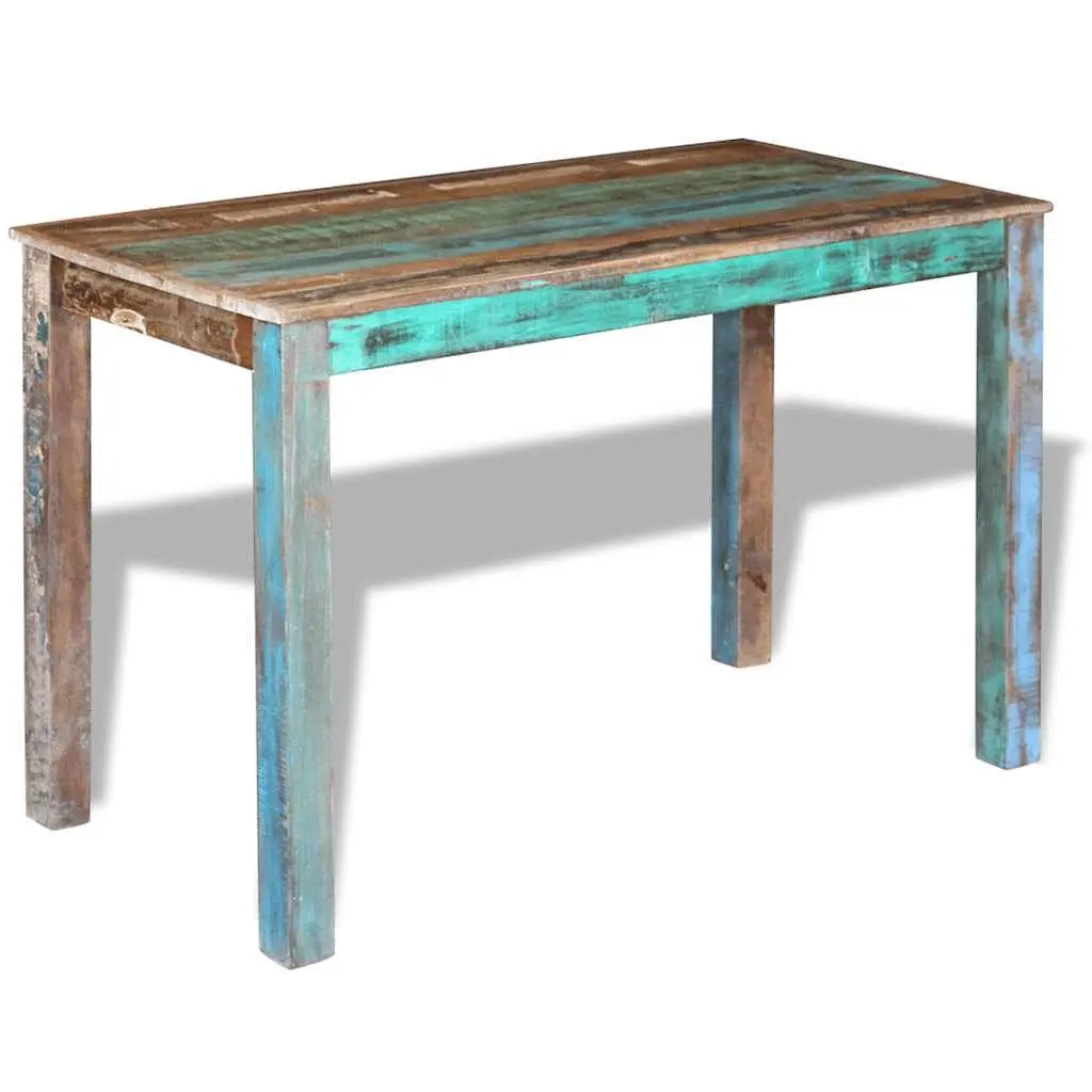 Solid Reclaimed Wood Dining Table for Antique Style Decor