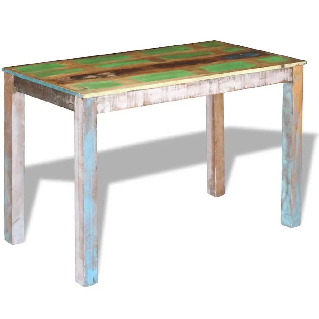 Solid Reclaimed Wood Dining Table for Antique Style Decor