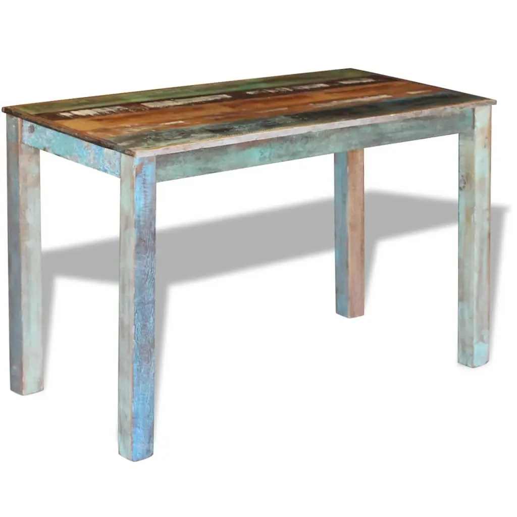 Solid Reclaimed Wood Dining Table for Antique Style Decor
