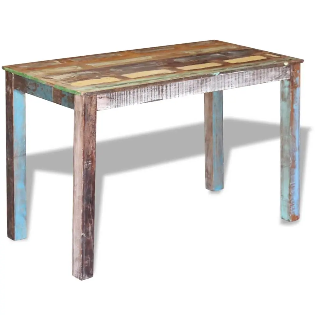 Solid Reclaimed Wood Dining Table for Antique Style Decor