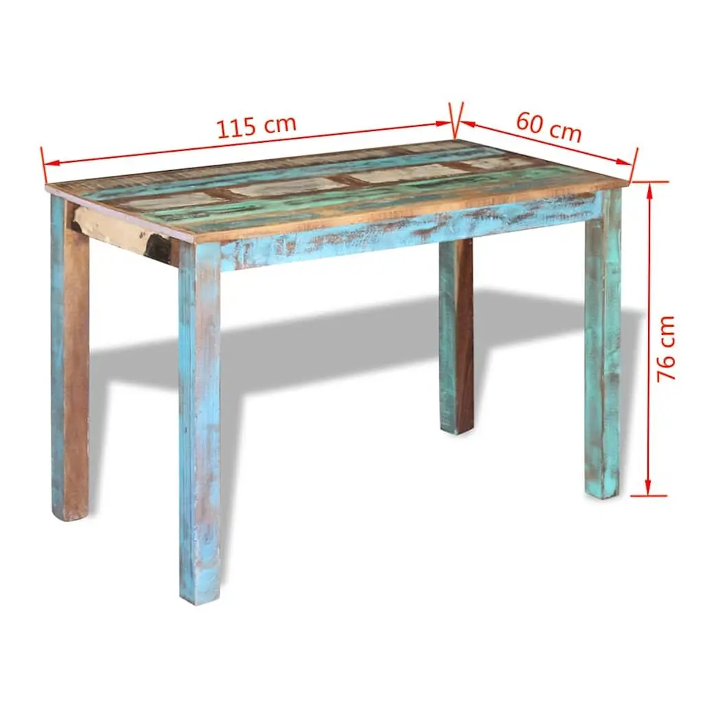 Solid Reclaimed Wood Dining Table for Antique Style Decor