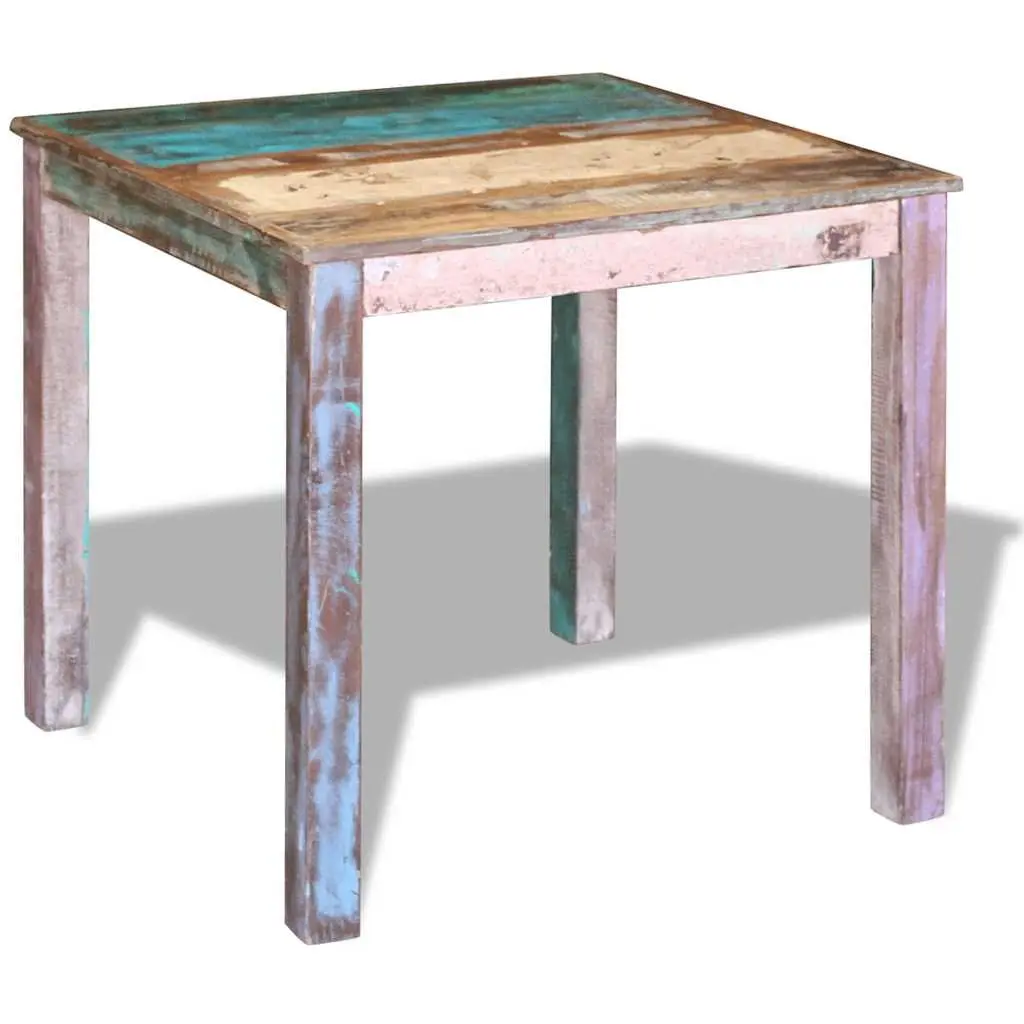 Antique-Style Solid Reclaimed Wood Dining Table