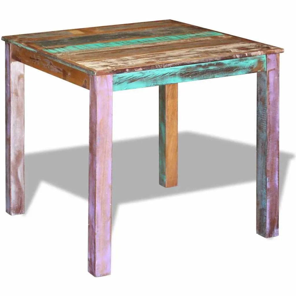 Antique-Style Solid Reclaimed Wood Dining Table