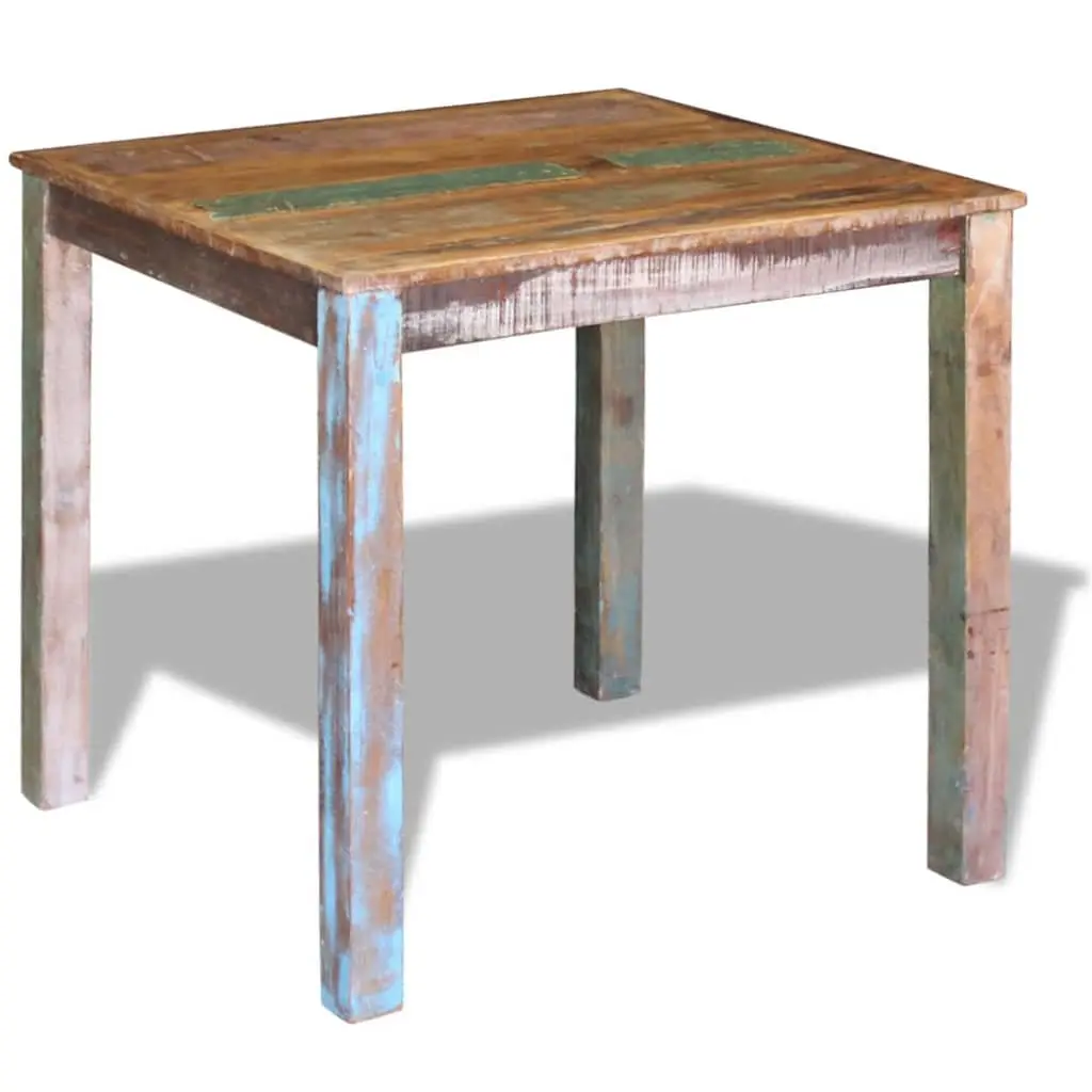 Antique-Style Solid Reclaimed Wood Dining Table