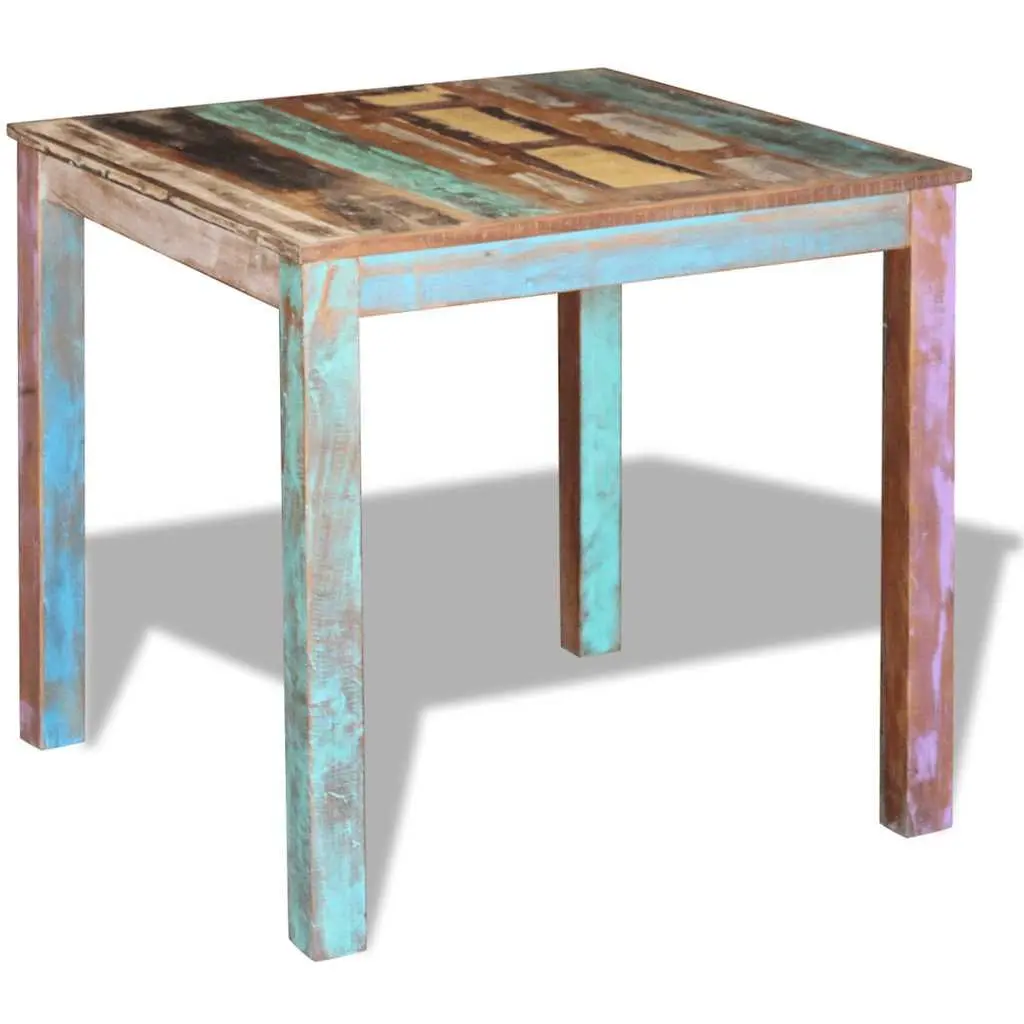Antique-Style Solid Reclaimed Wood Dining Table