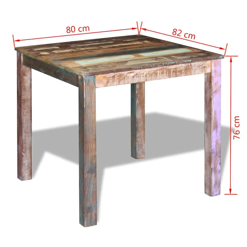 Antique-Style Solid Reclaimed Wood Dining Table