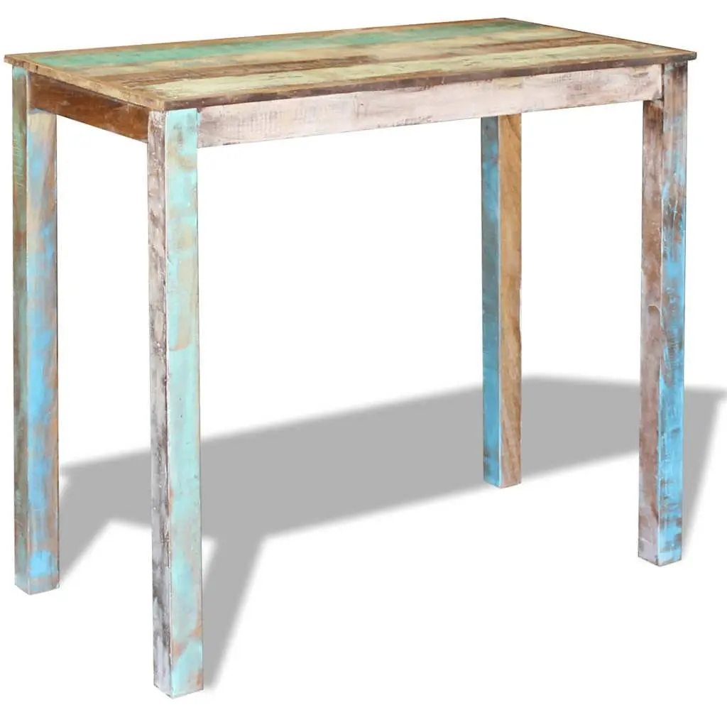 Solid Reclaimed Wood Bar Table for Dining and Kitchen