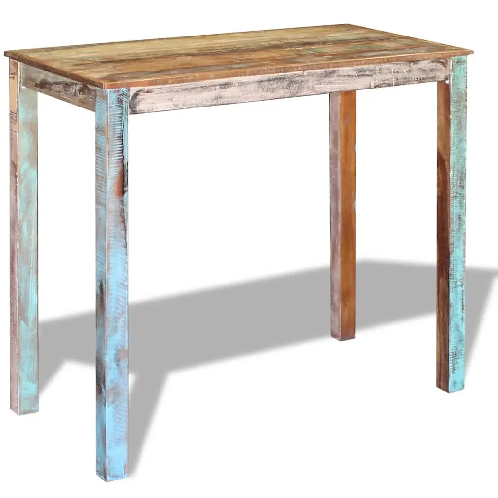 Solid Reclaimed Wood Bar Table for Dining and Kitchen