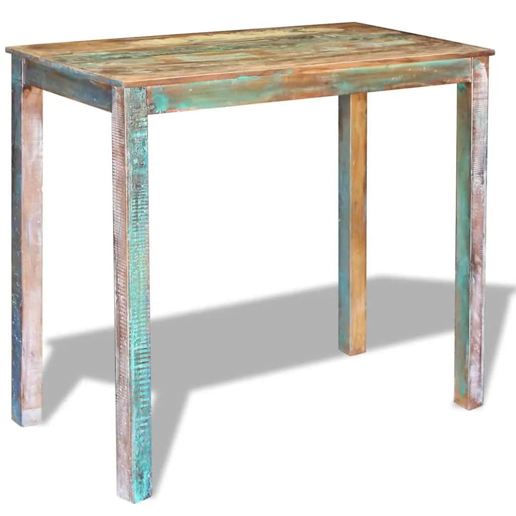 Solid Reclaimed Wood Bar Table for Dining and Kitchen