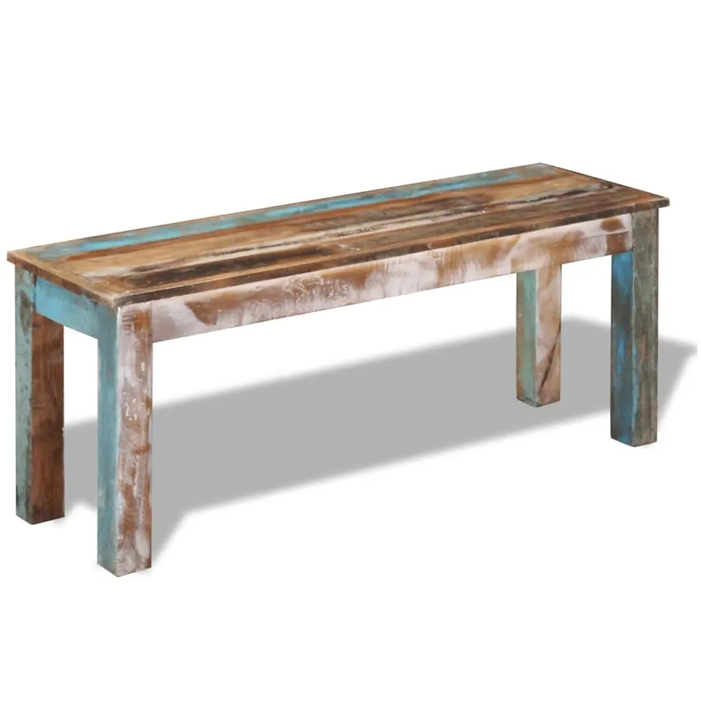 Handmade Solid Reclaimed Wood Storage Bench Antique Style