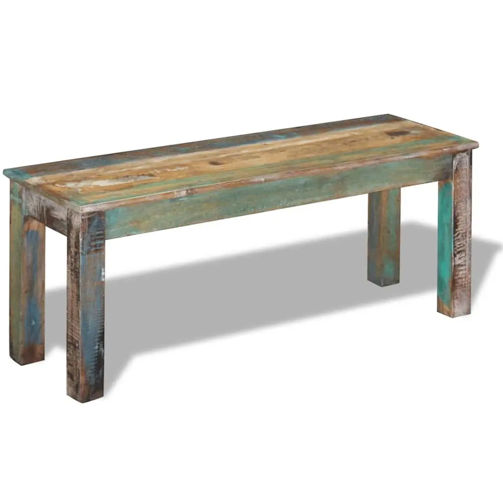 Handmade Solid Reclaimed Wood Storage Bench Antique Style