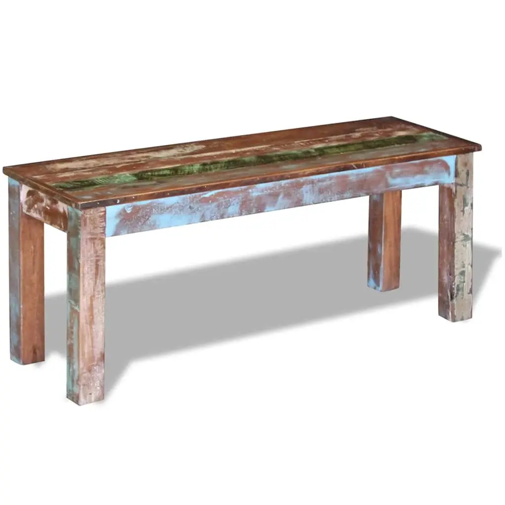 Handmade Solid Reclaimed Wood Storage Bench Antique Style