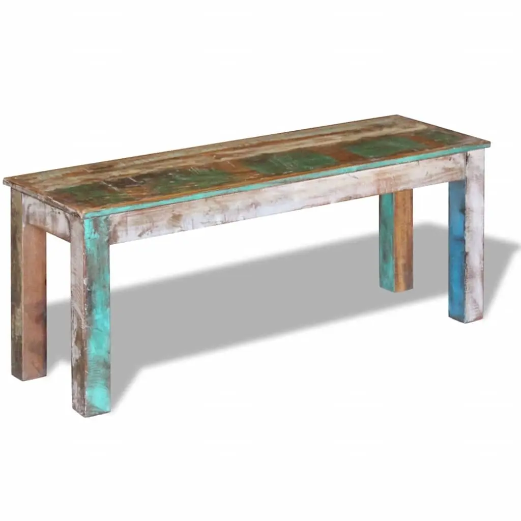 Handmade Solid Reclaimed Wood Storage Bench Antique Style