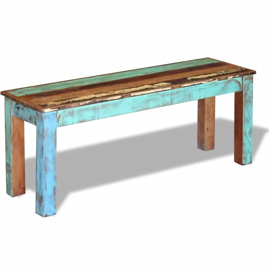 Handmade Solid Reclaimed Wood Storage Bench Antique Style