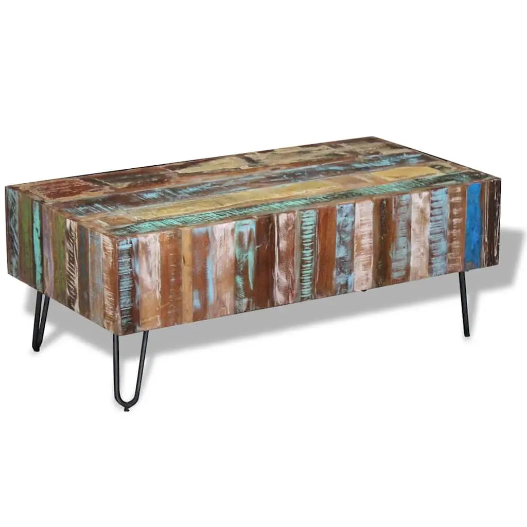 Handmade Retro Coffee Table in Solid Reclaimed Wood