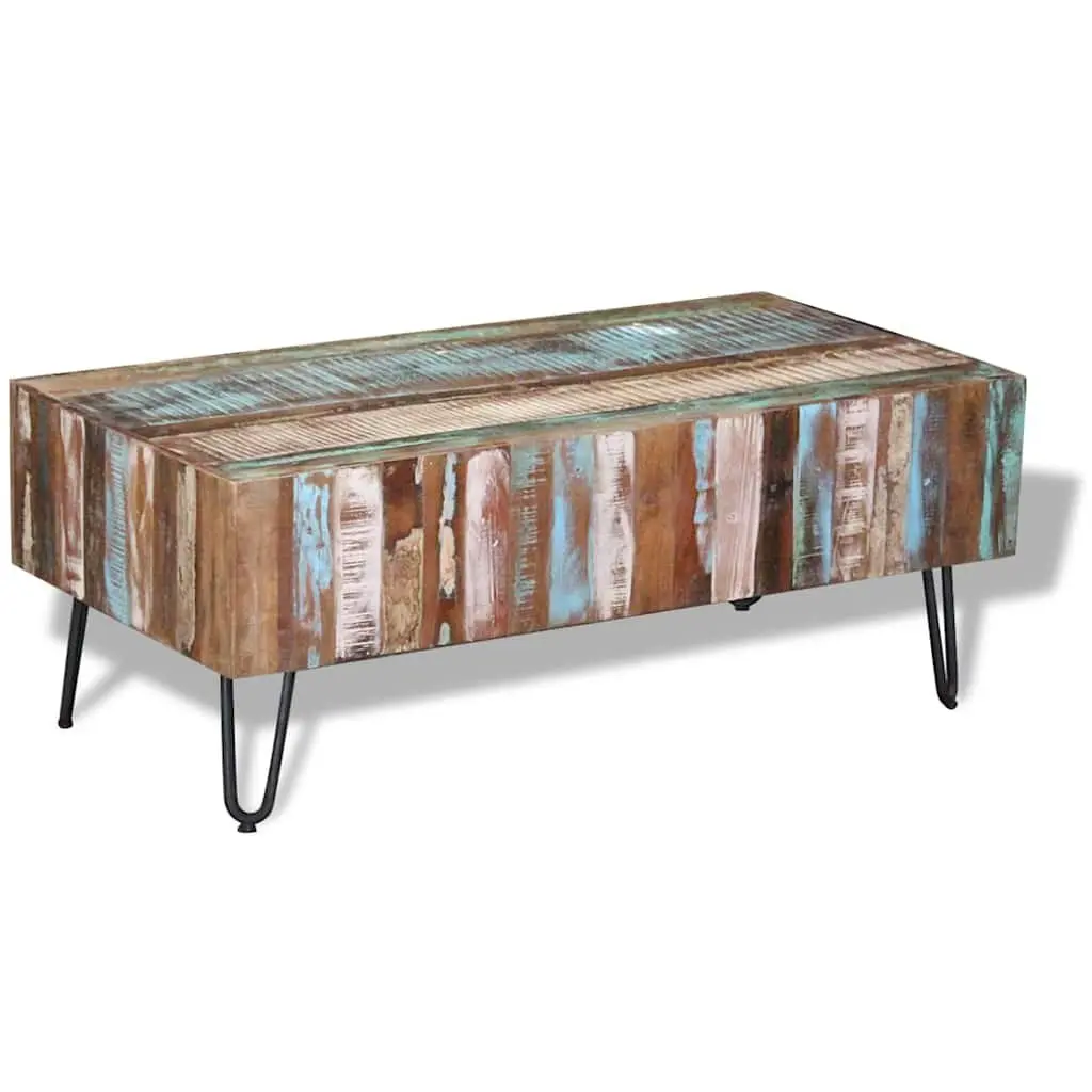 Handmade Retro Coffee Table in Solid Reclaimed Wood