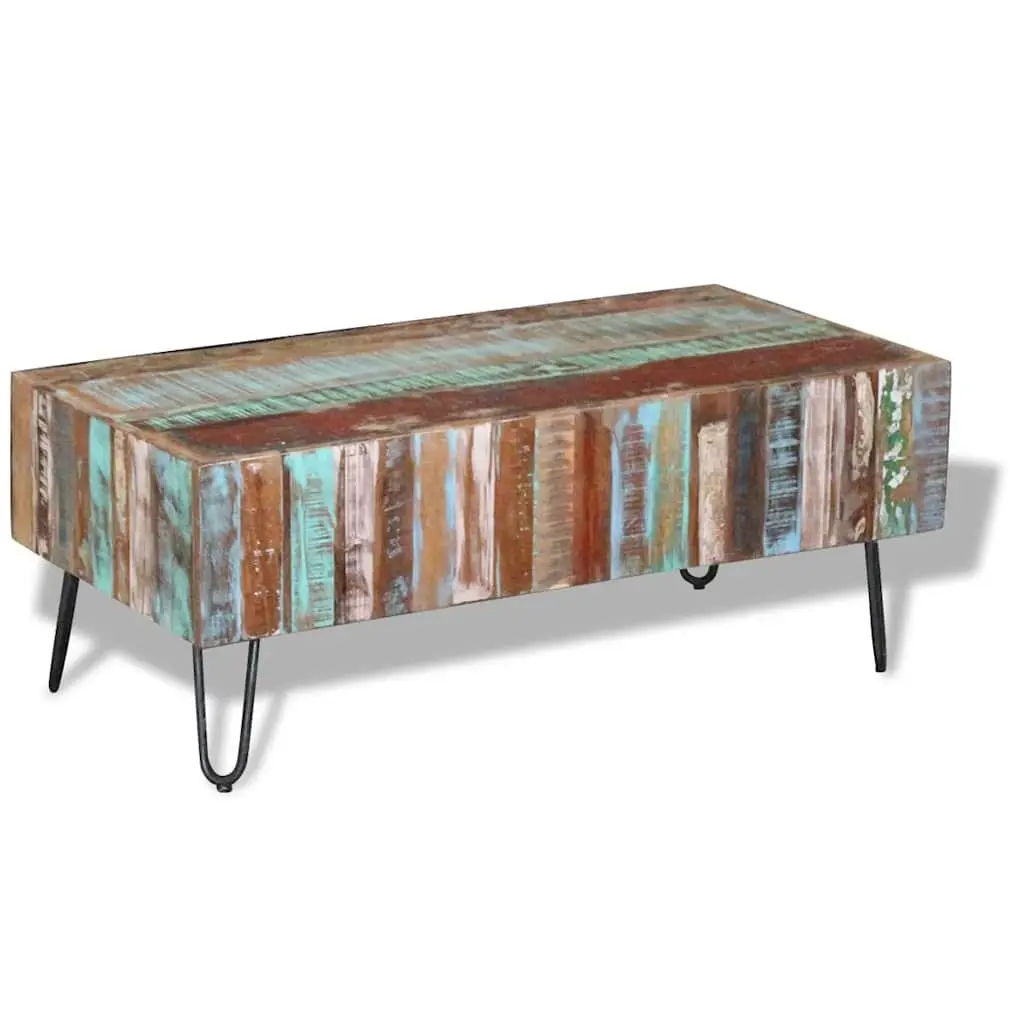 Handmade Retro Coffee Table in Solid Reclaimed Wood