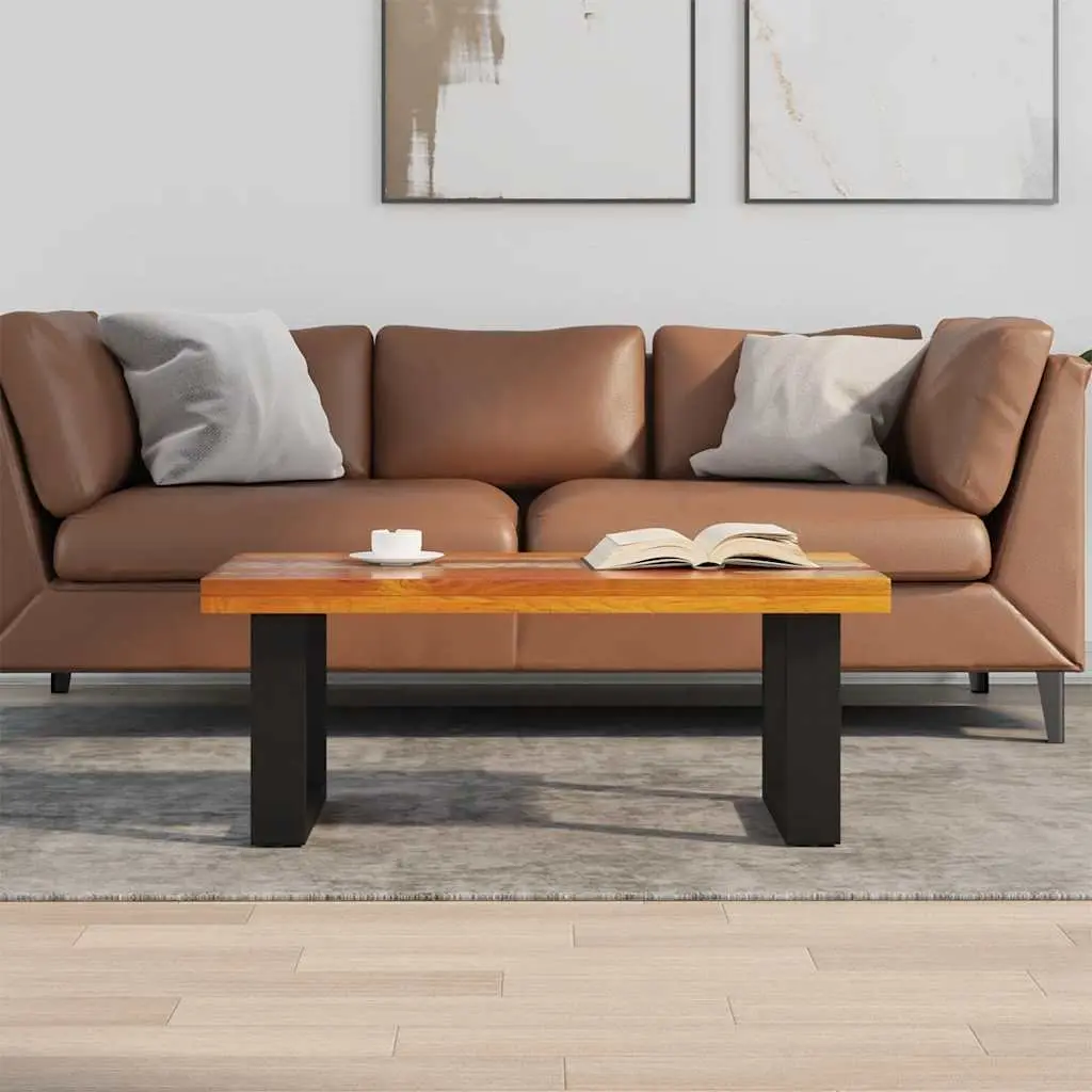 Rectangular Teak and Mango Wood Resin Coffee Table 100x50cm