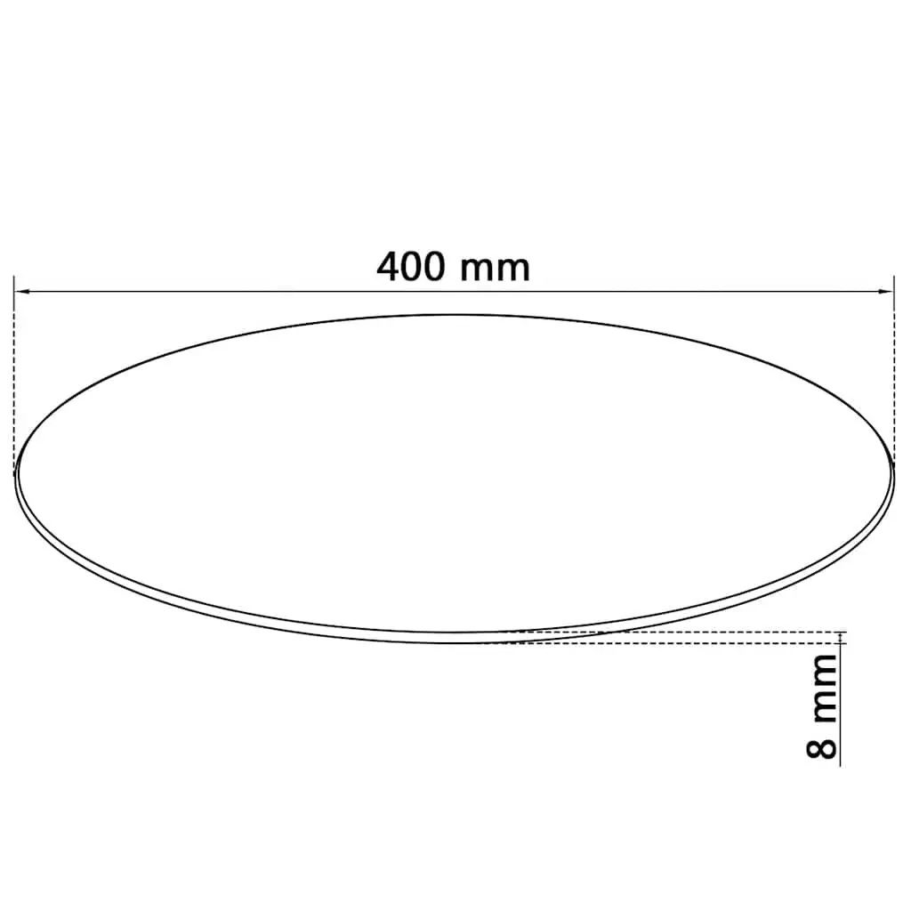 400mm Round Tempered Glass Table Top