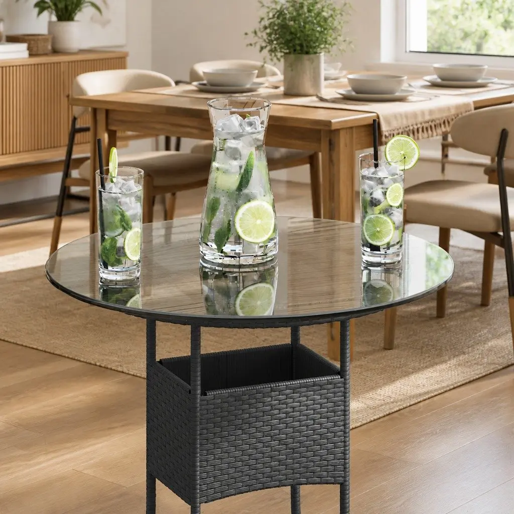 Round Tempered Glass Table Top 500mm Diameter Transparent Protective Tabletop