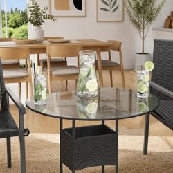 Round Tempered Glass Table Top 600mm Diameter Clear Protective Tabletop Cover