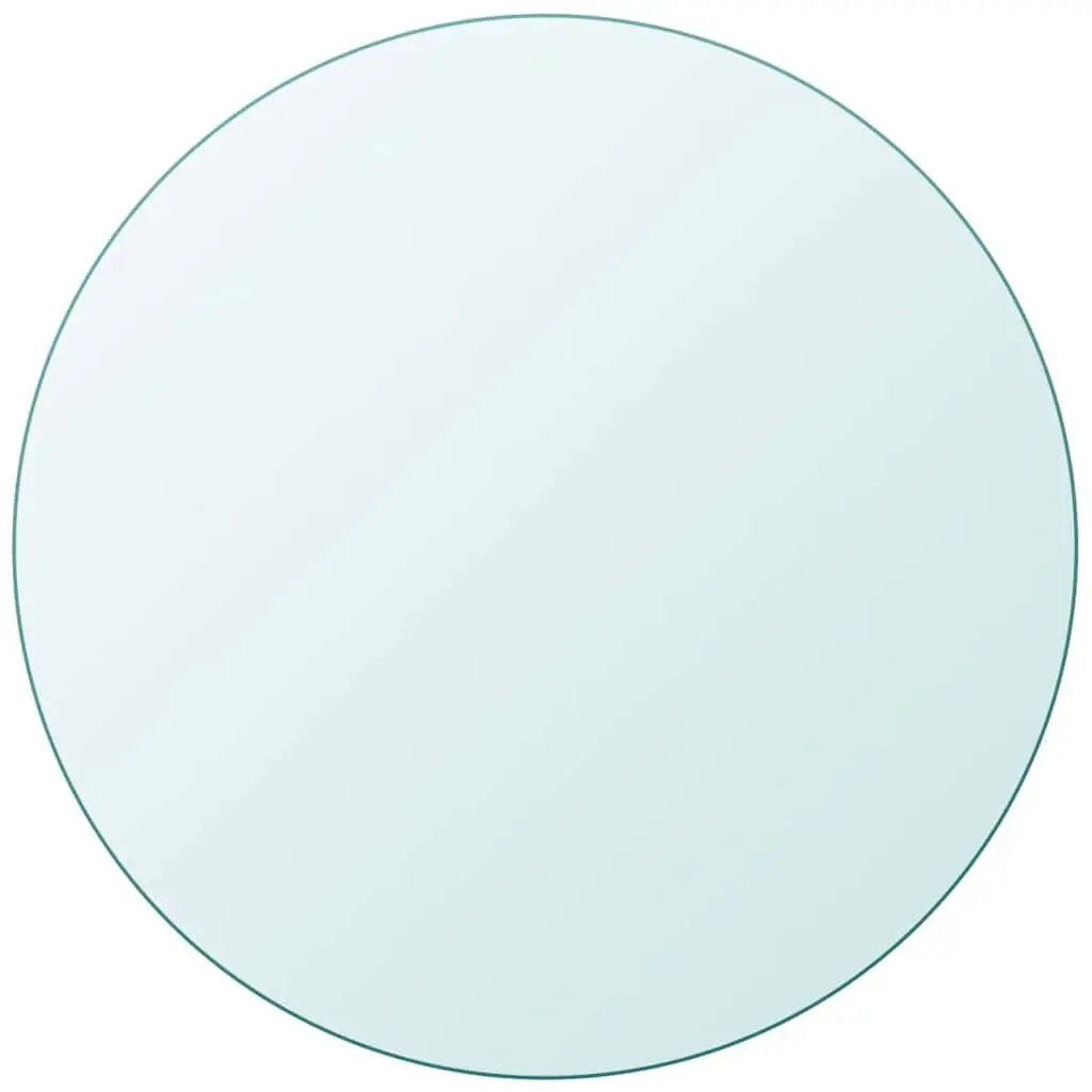 Round Tempered Glass Table Top 600mm Diameter Clear Protective Tabletop Cover