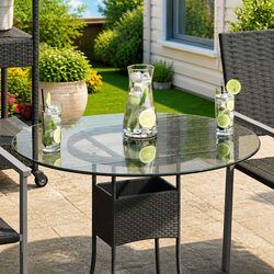 Stylish Round Tempered Glass Table Top - 700mm
