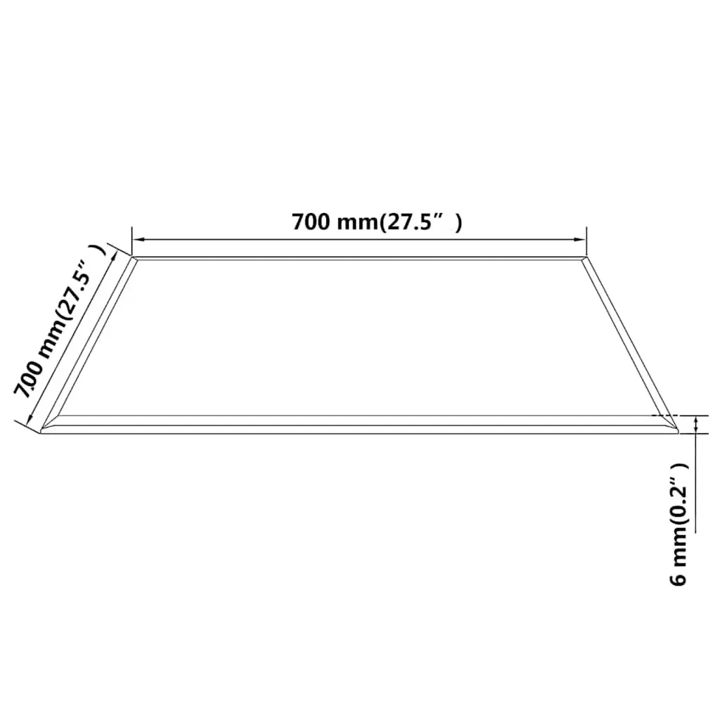 Square Tempered Glass Table Top for Dining and Coffee