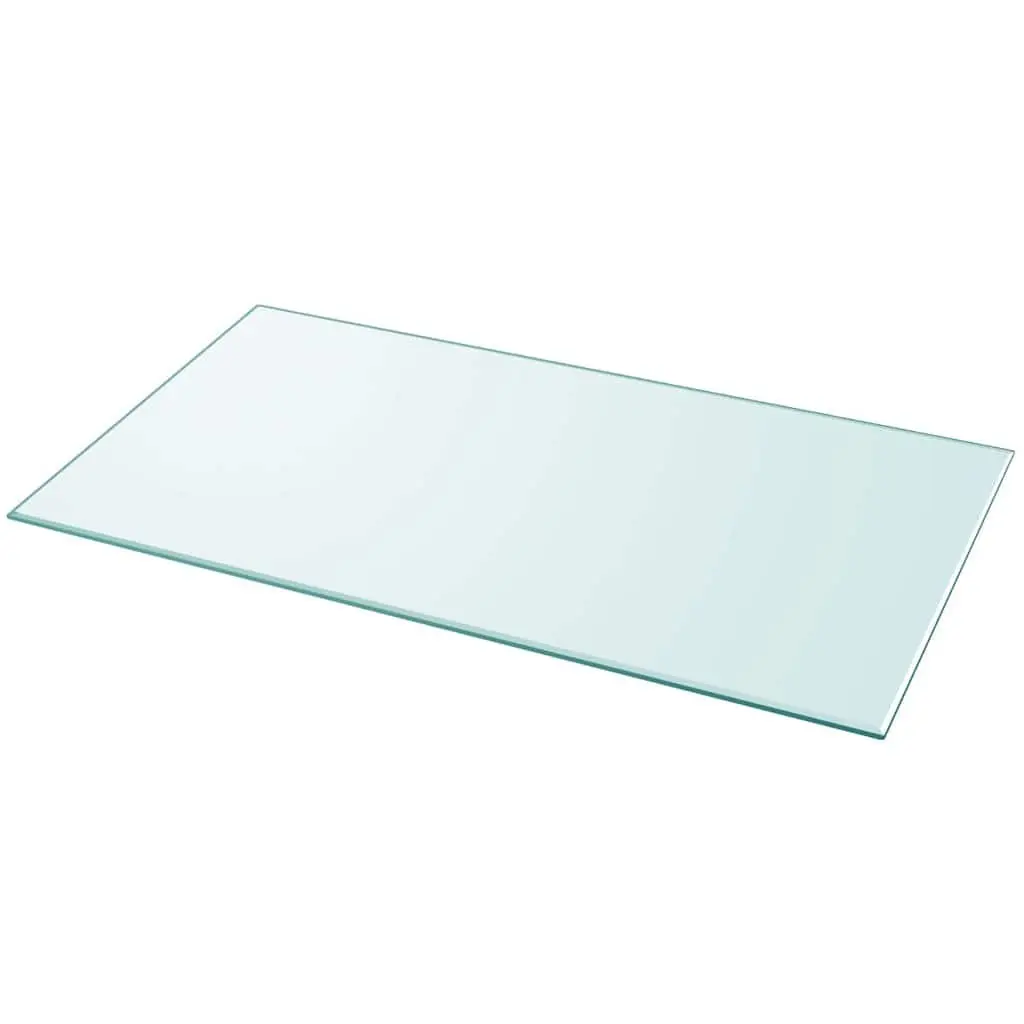 Rectangular Tempered Glass Table Top 1200x650mm Clear for Dining Coffee Garden
