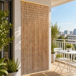 Bamboo Door Curtain 90x200 cm Brown Insect Screen Patio Balcony Decoration