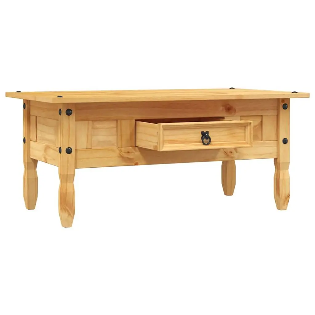 Solid Pine Coffee Table in Mexican Corona Style
