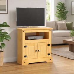 Brown Wooden Console Table in Mexican Corona Style