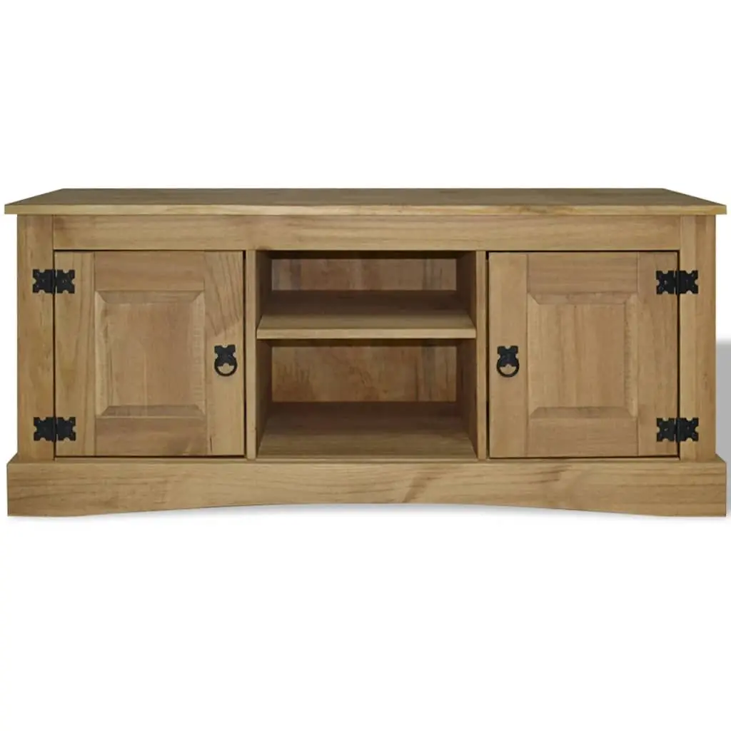 TV Stand Solid Pinewood Brown 120 x 40 x 52 cm