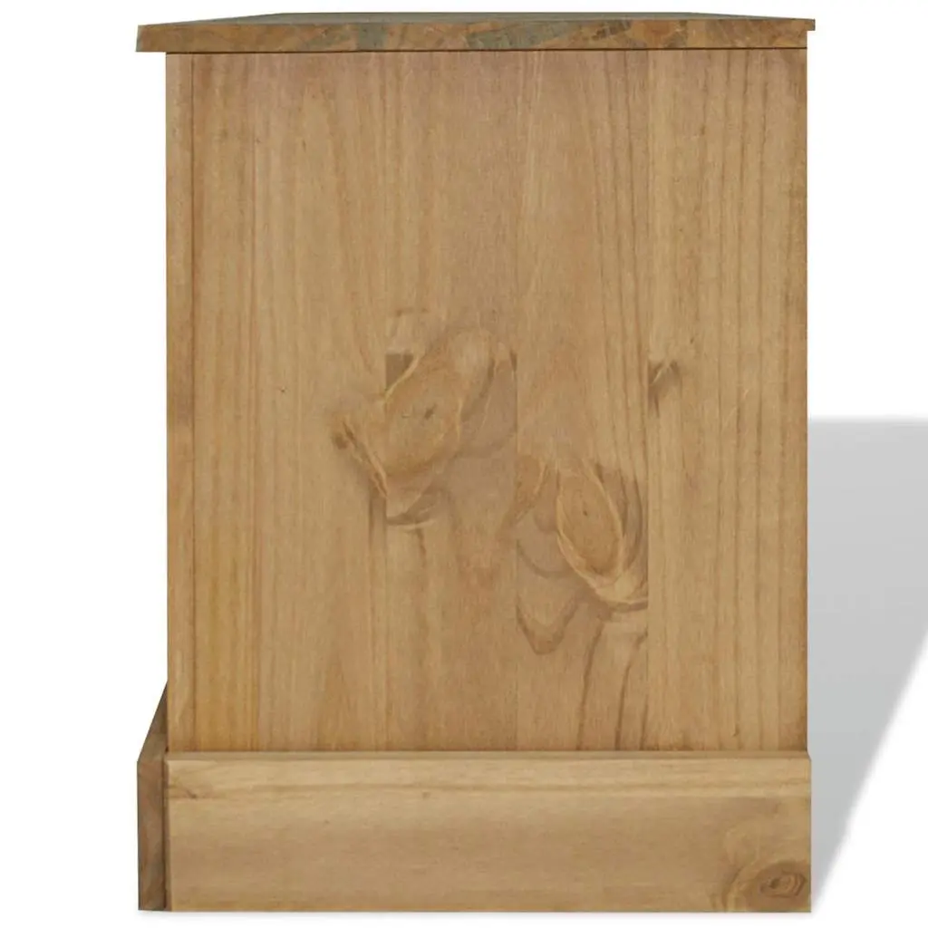TV Stand Solid Pinewood Brown 120 x 40 x 52 cm