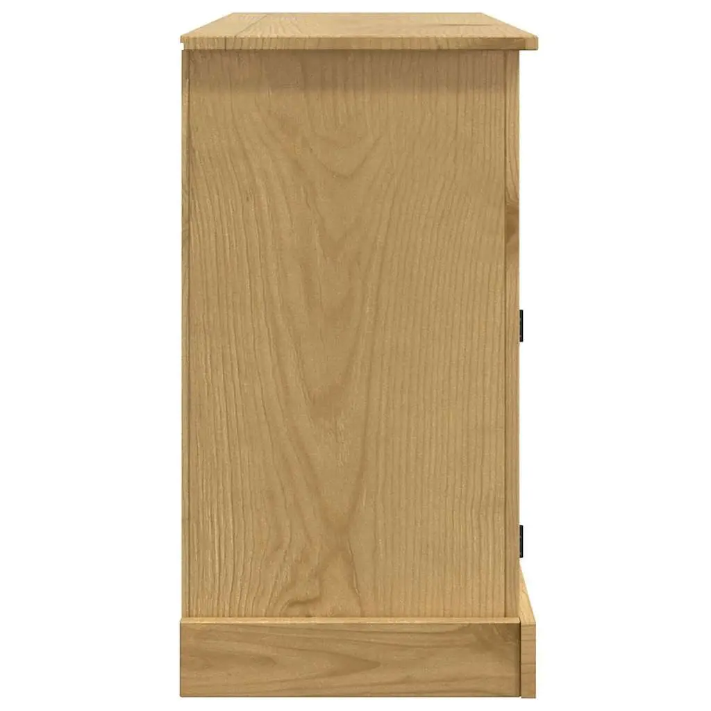 Solid Pinewood Sideboard with 3 Doors and Drawers