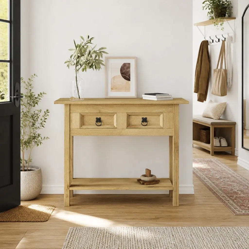 Rustic Console Table with Authentic Mexican Style