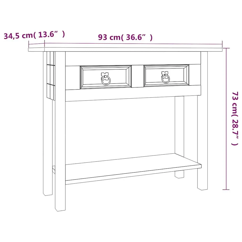 Rustic Console Table with Authentic Mexican Style