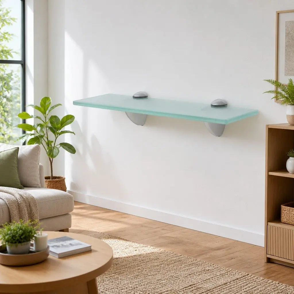 Floating Wall Shelf Tempered Glass 30x10 cm Transparent