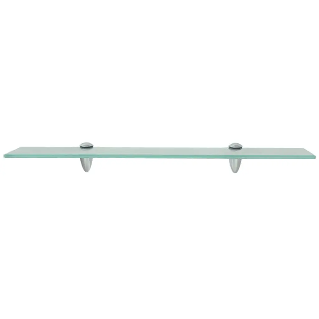 60x10cm Tempered Glass Floating Wall Shelf with Brackets
