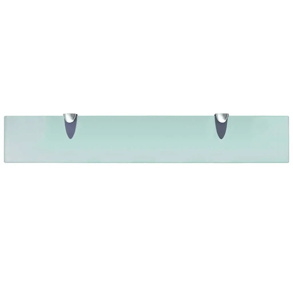 60x10cm Tempered Glass Floating Wall Shelf with Brackets