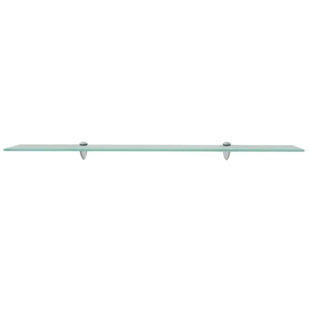 Glass Floating Shelf 100x10cm Tempered Safety Transparent Modern Display