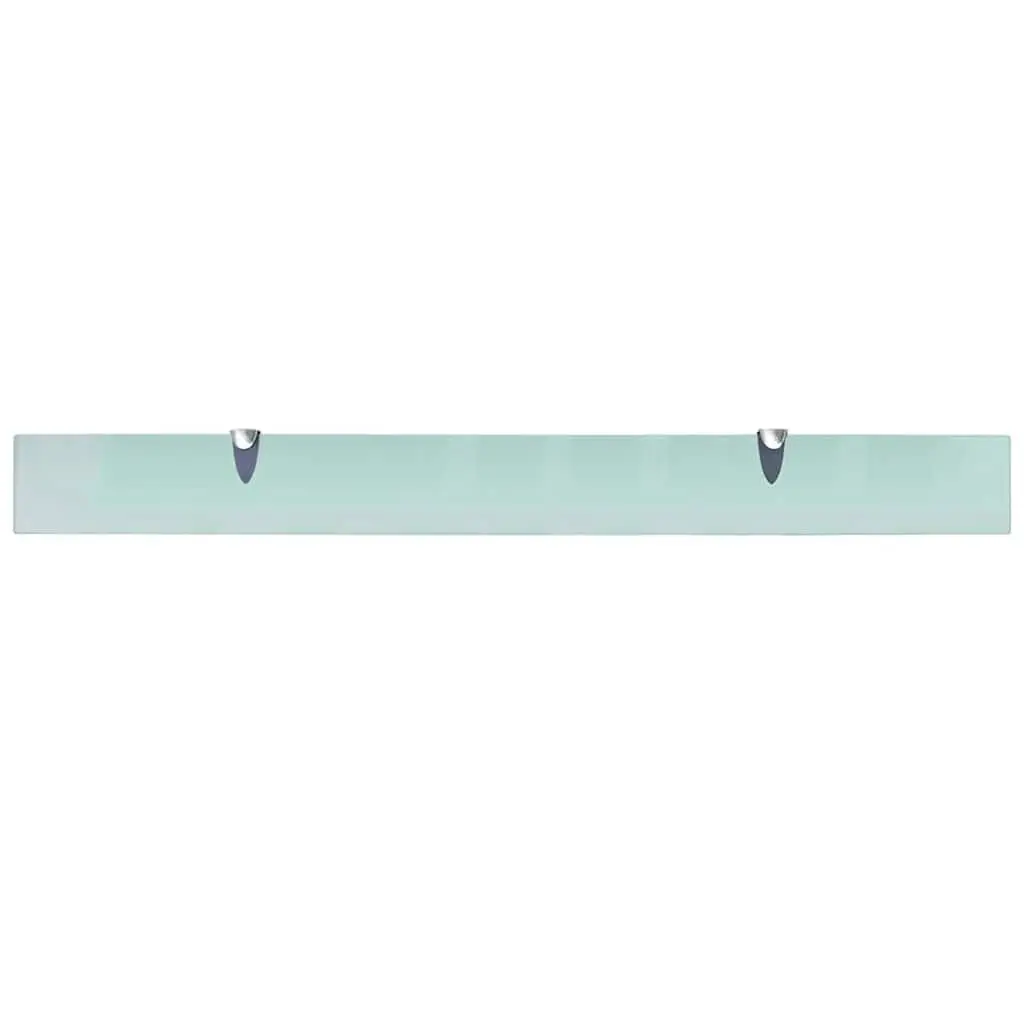 Glass Floating Shelf 100x10cm Tempered Safety Transparent Modern Display