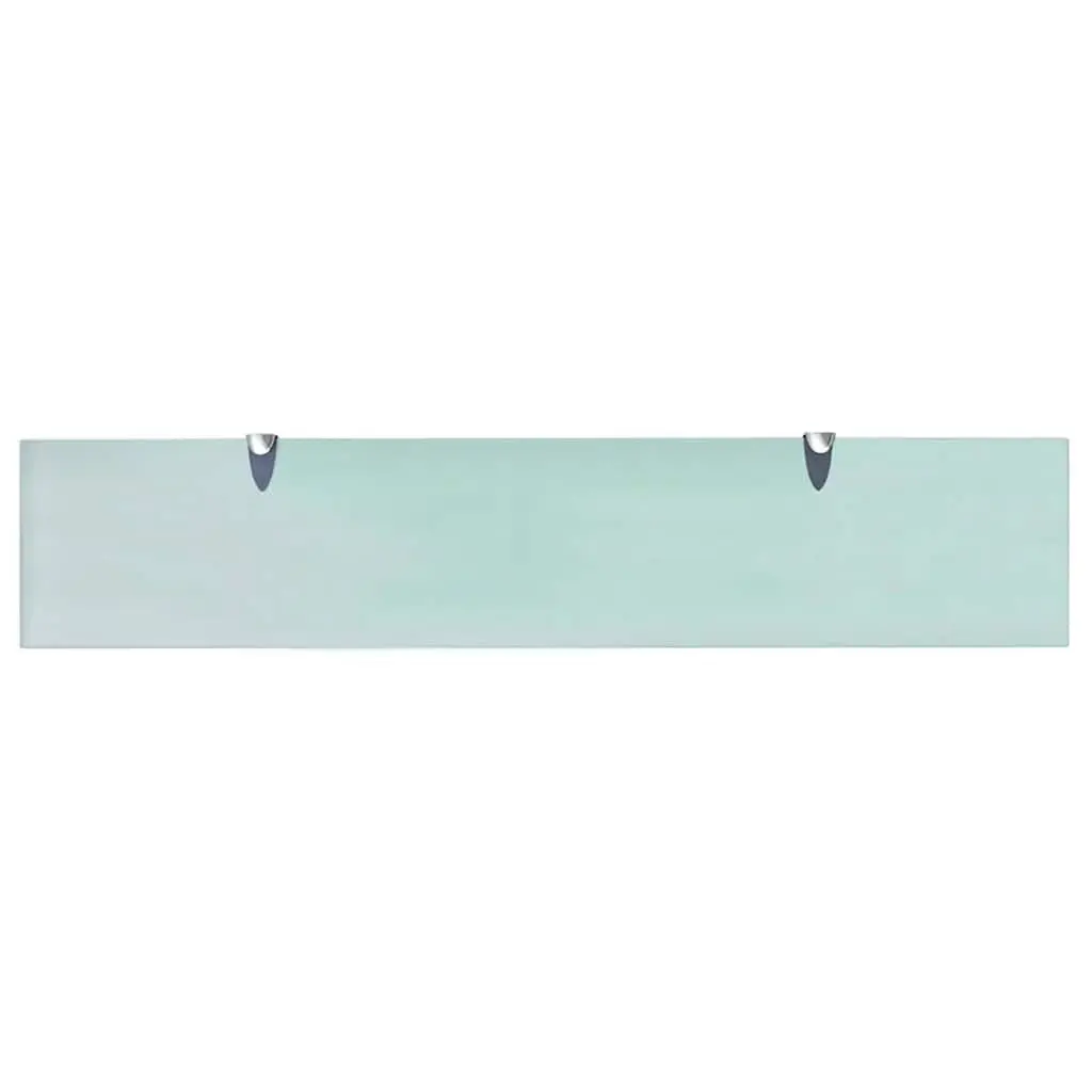 Floating Wall Shelf Glass 100x20 cm Transparent Modern Display Bathroom Bedroom