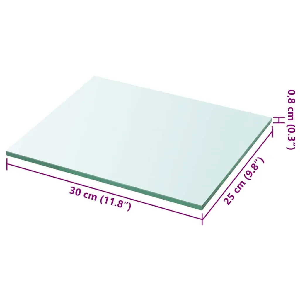 Glass Shelf Panel Tempered Glass 30x25 cm Clear